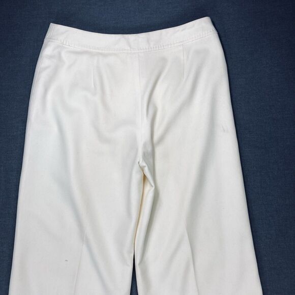 Ann Taylor Wide Leg Dress Pants Size 8 Ivory Wool Cashmere Blend Classic Career - Picture 6 of 16